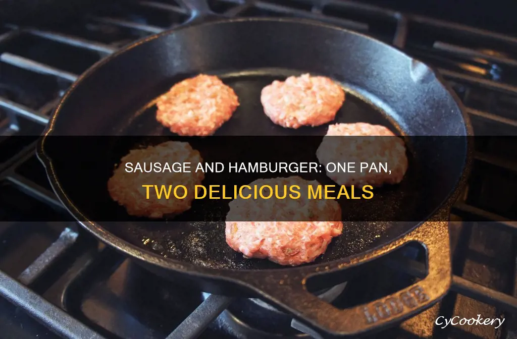 can I fry sausage in the same pan as hamburger