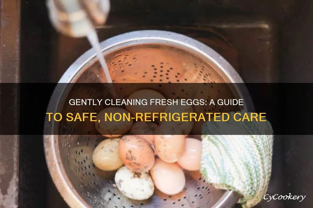 can i gently clean fresh eggs without refrigerating them