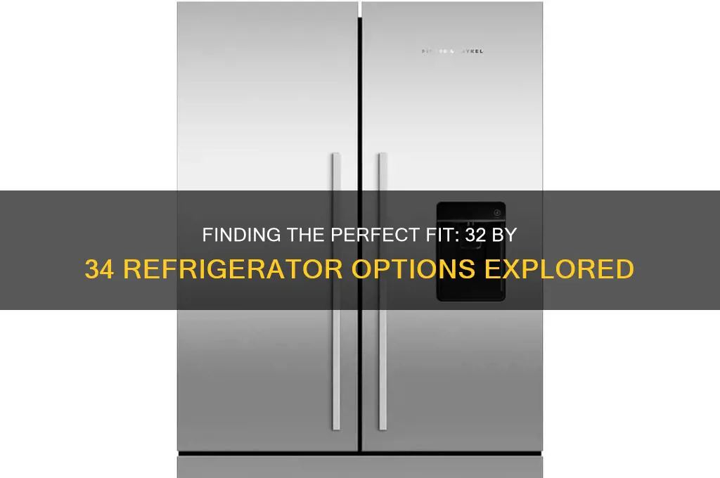can i have a refrigerator that measures 32 by 34