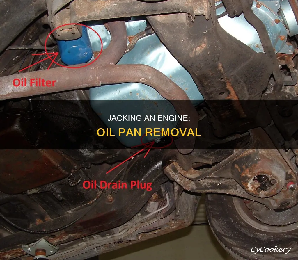 can I jack engine from oil pan