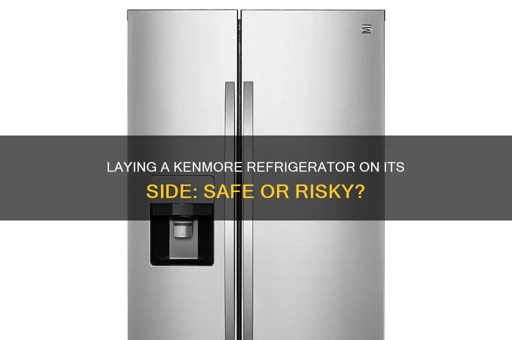 can i lay a kenmore refrigerator on its side