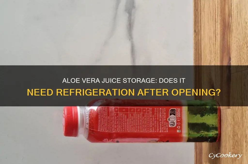 can i leave aloe vera juice out of the refrigerator