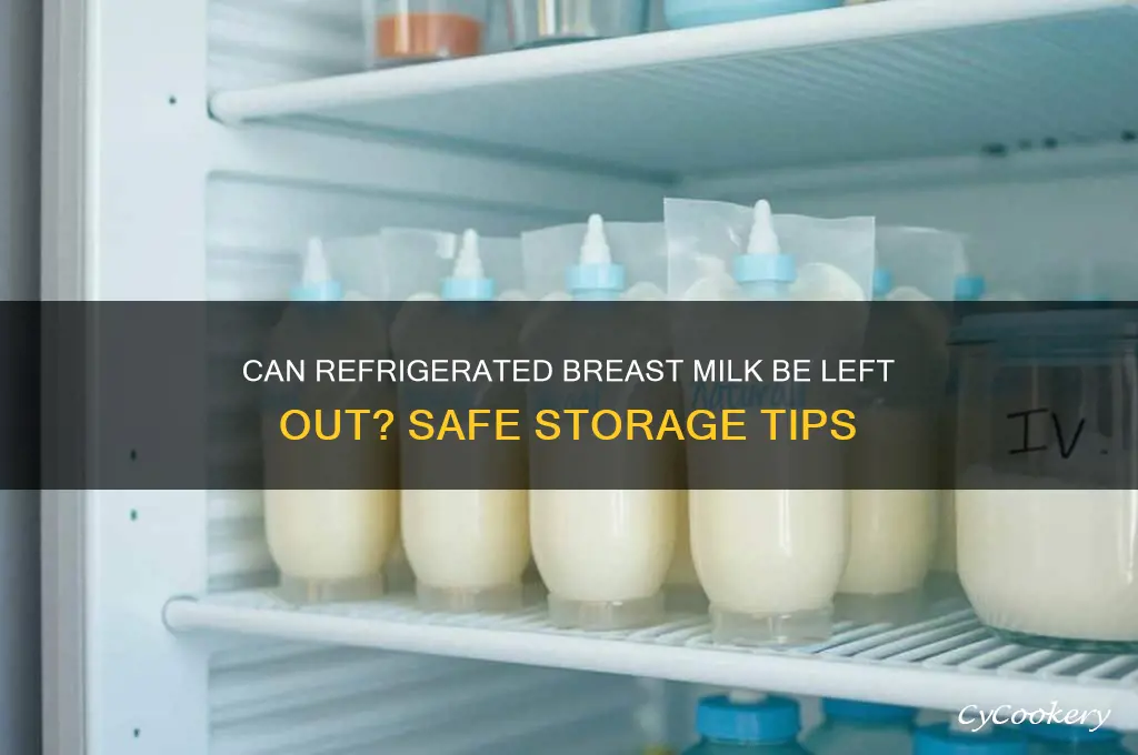 can i leave breast milk out after being refrigerated