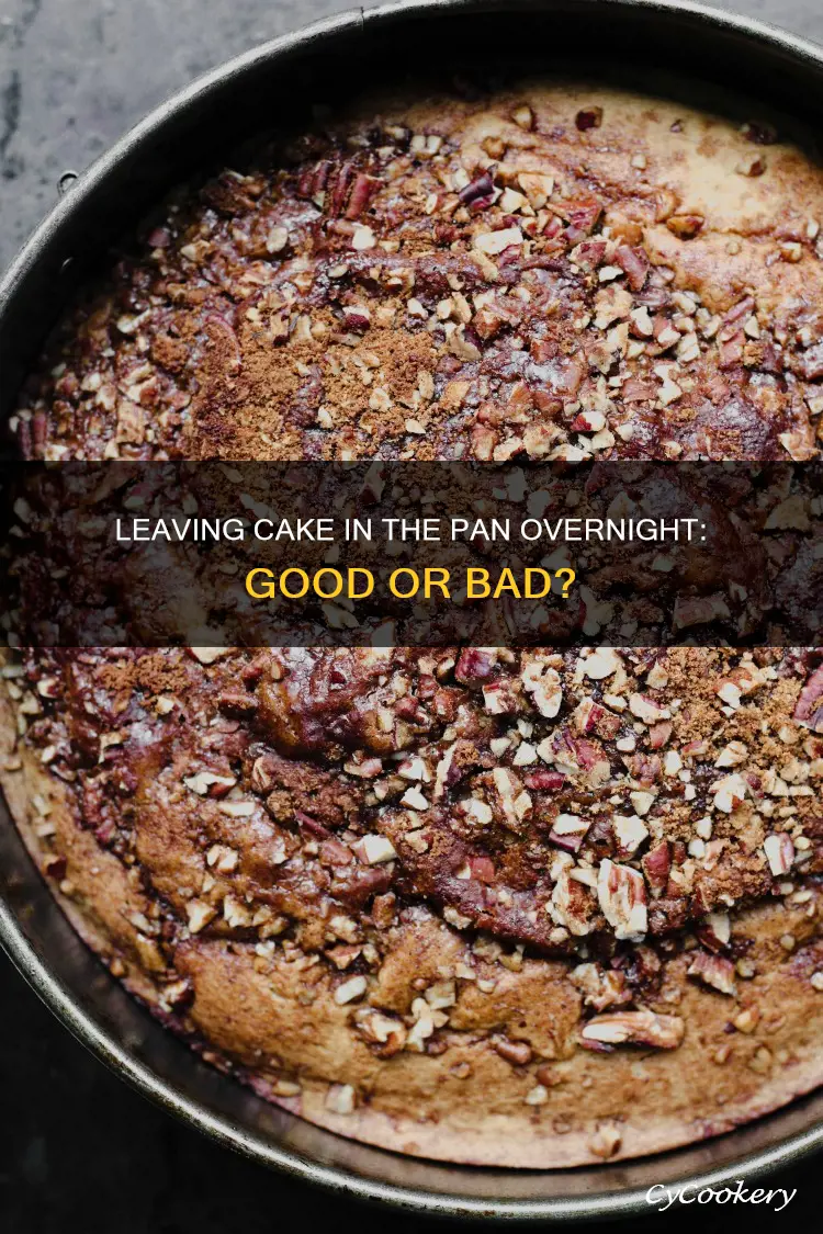 can I leave cake in pan overnight