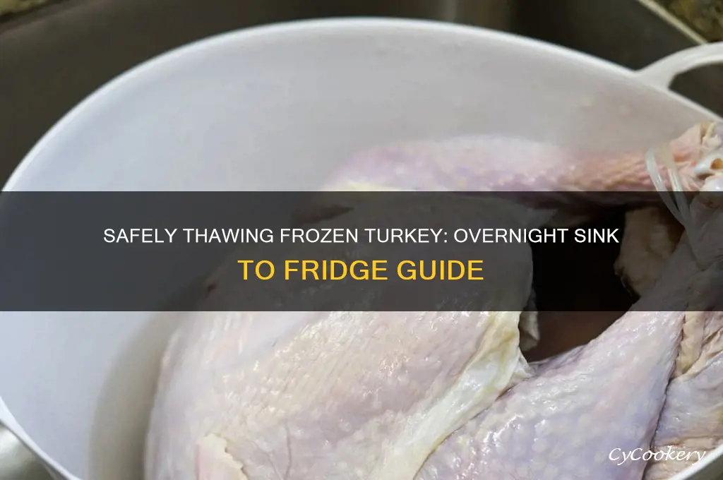 can i leave frozen turkey overnight in sink then refrigerate