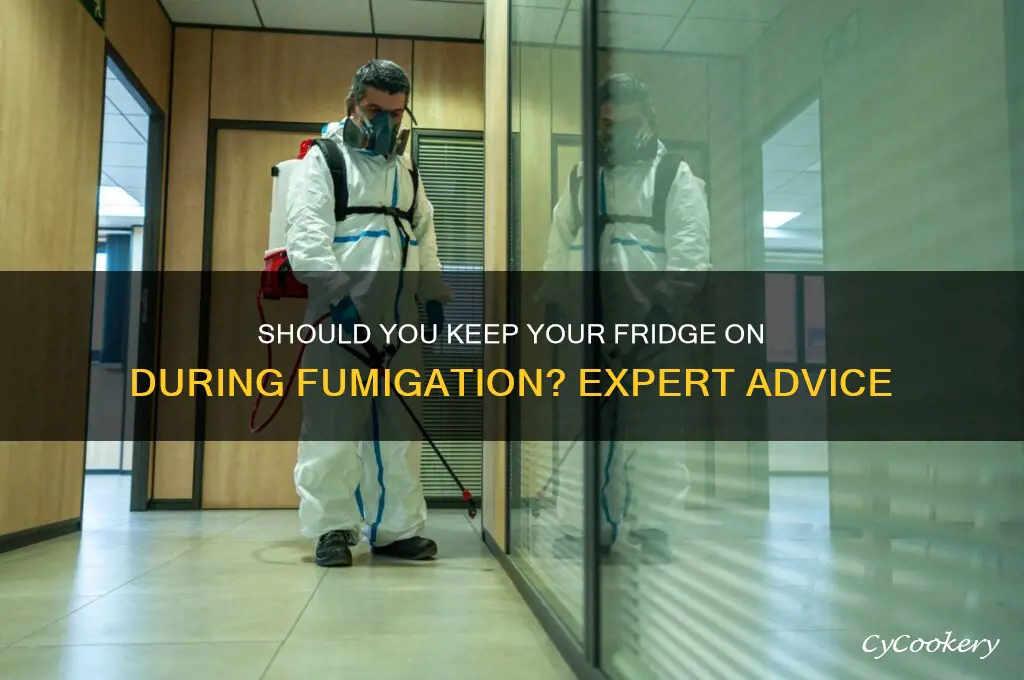 can i leave my refrigerator on during fumigation