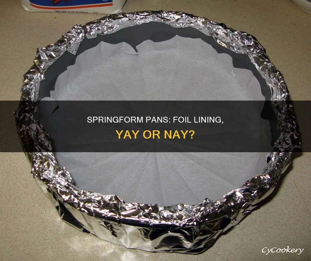 can I line a springform pan with foil
