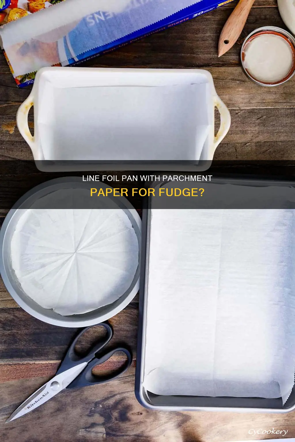 can I line foip pan with parchment paper for fudge