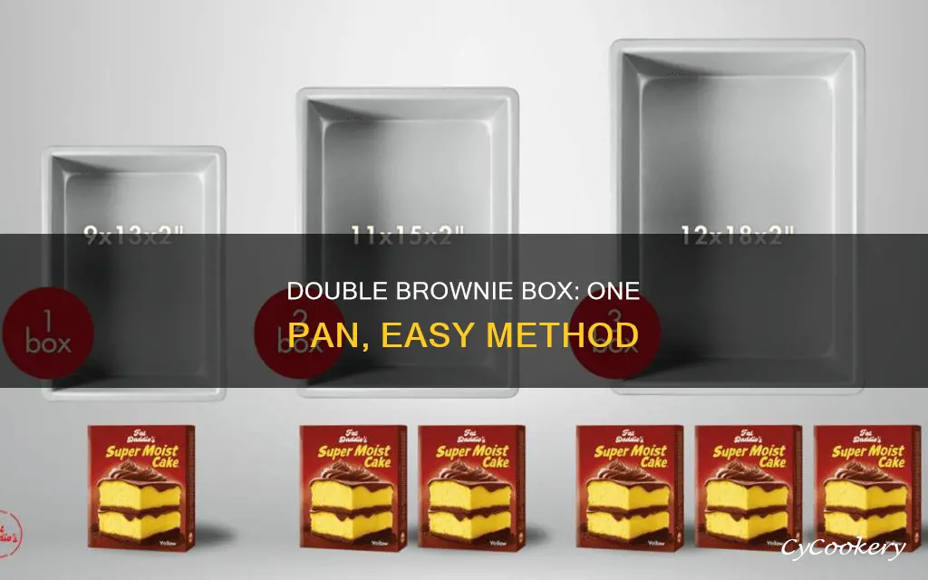 can I make 2 boxes of brownies in one pan