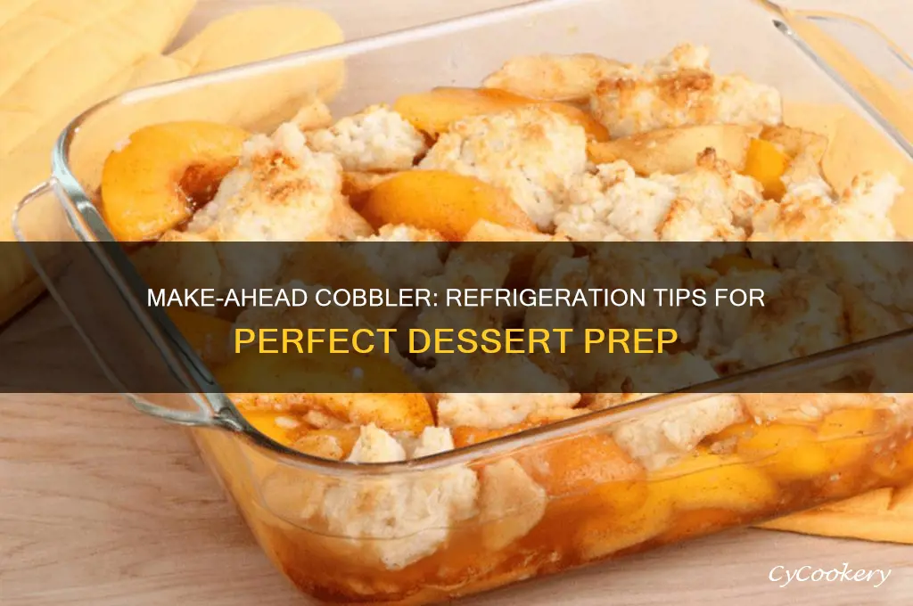 can i make a cobbler ahead of time and refrigerate