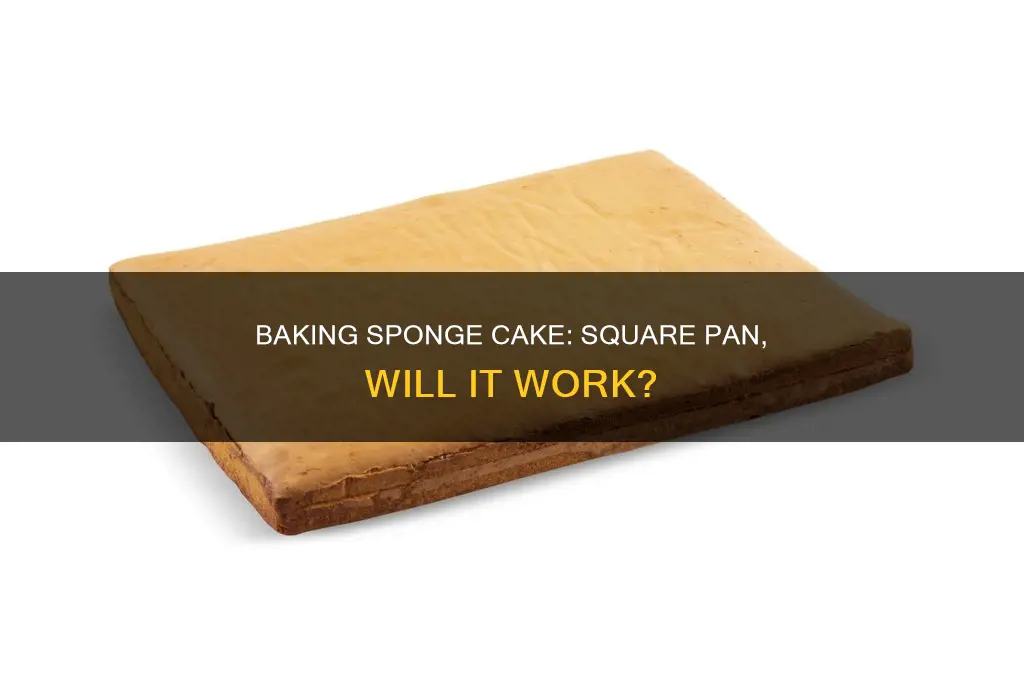 can I make a sponge cake in a rectangle pan