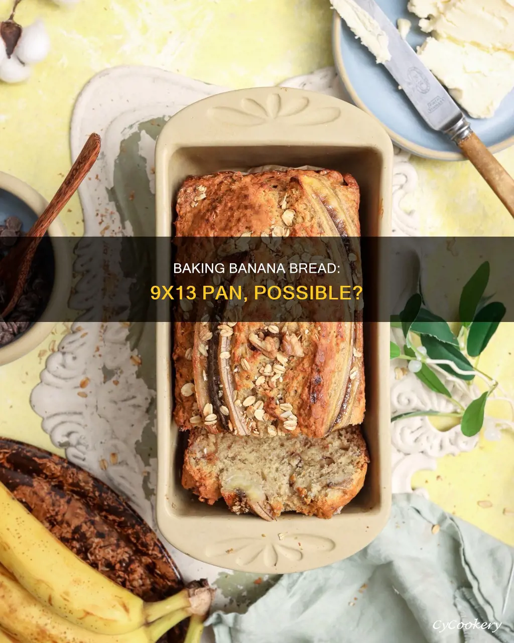 can I make banana bread in a 9x13 pan