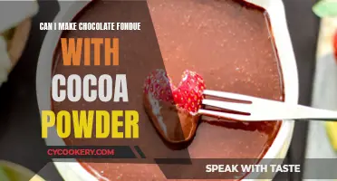 Making Chocolate Fondue: Cocoa Powder, a Viable Option?