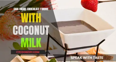 Chocolate Fondue: Coconut Milk as a Dairy Alternative