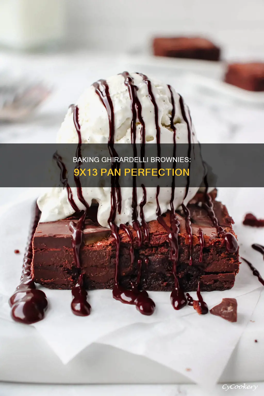 can I make ghirardelli brownies in a 9x13 pan
