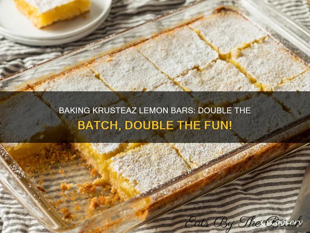 can I make krusteaz lemon bars double batch large pan