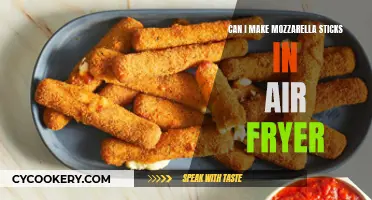 Making Mozzarella Sticks in an Air Fryer: Is It Possible?