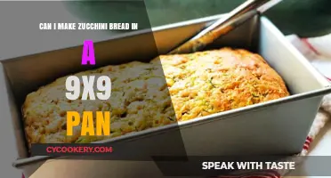 Making Zucchini Bread: 9x9 Pan Possibilities