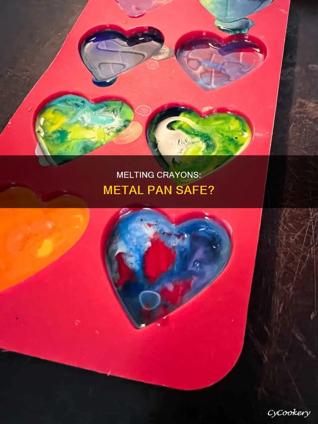 can I melt crayons in a metal pan