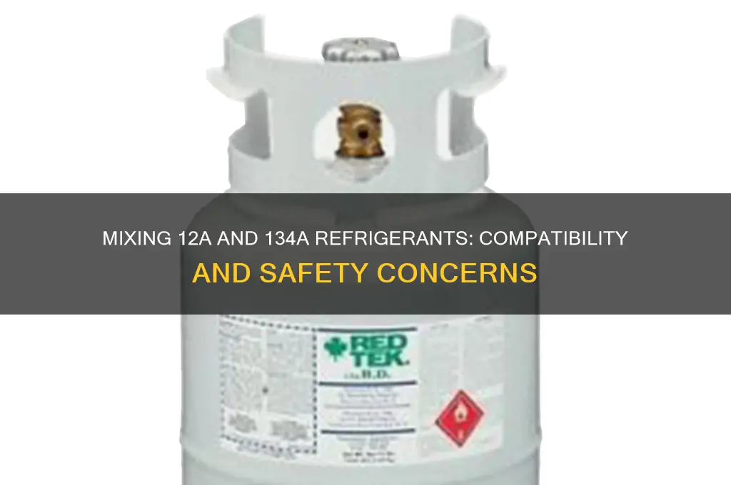 can i mix 12a with 134a refrigerant