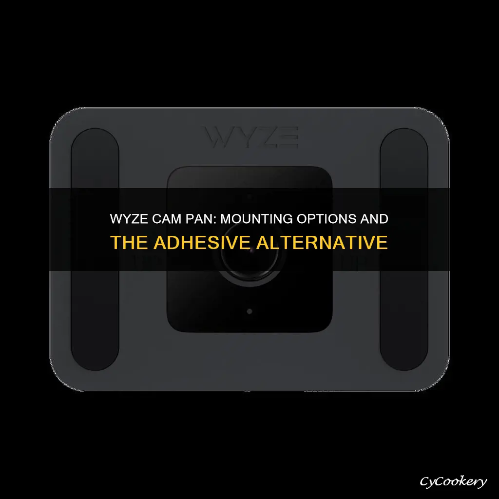 can I mount wyze cam pan with adhesive