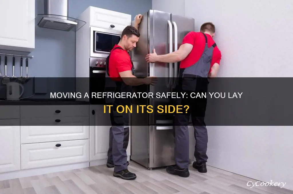 can i move a refrigerator laying on its side