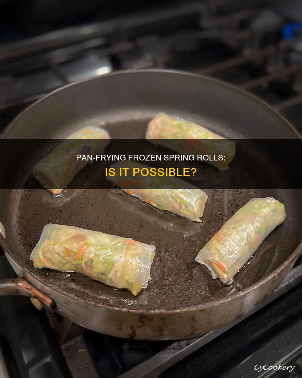can I pan fry frozen spring rolls