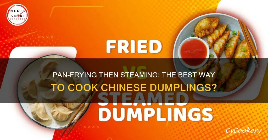 can I pan fry then steam chinese dumplings