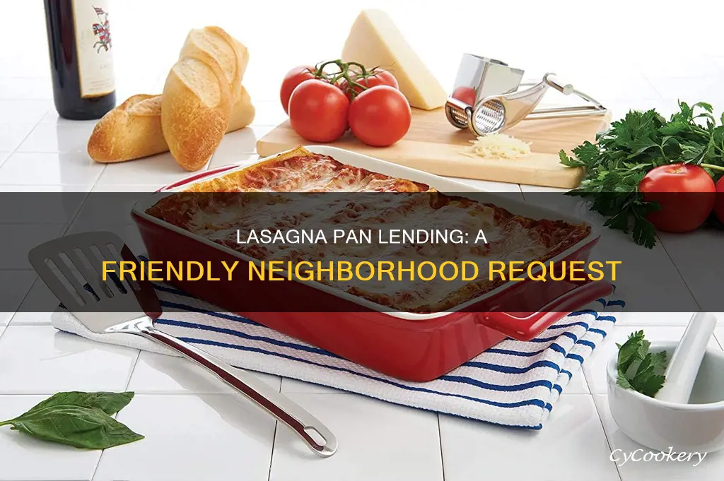 can I please borrow your pan for the lasagna