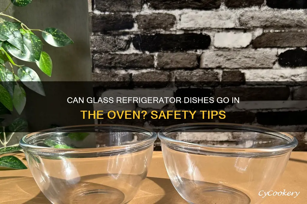 can i pu glass refrigerator dishes in the oven