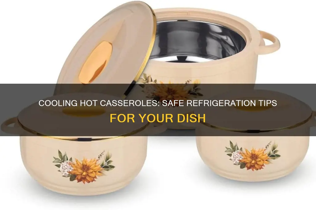 can i put a hot casserole in the refrigerator
