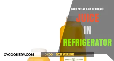 Storing Orange Juice: Can You Refrigerate Half a Glass?