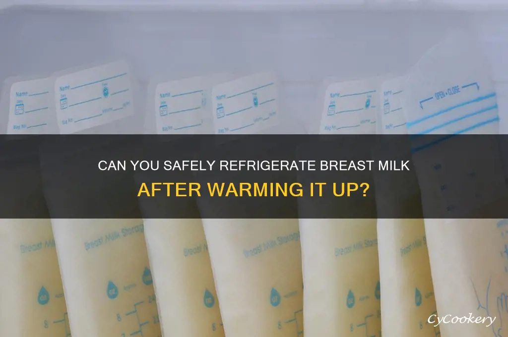 can i put breast milk back in refrigerator