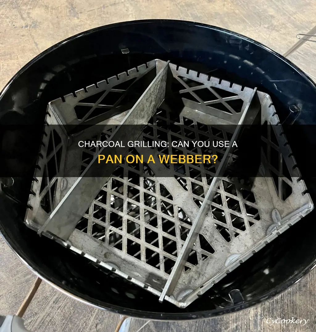 can I put charcoal in a pan on webber