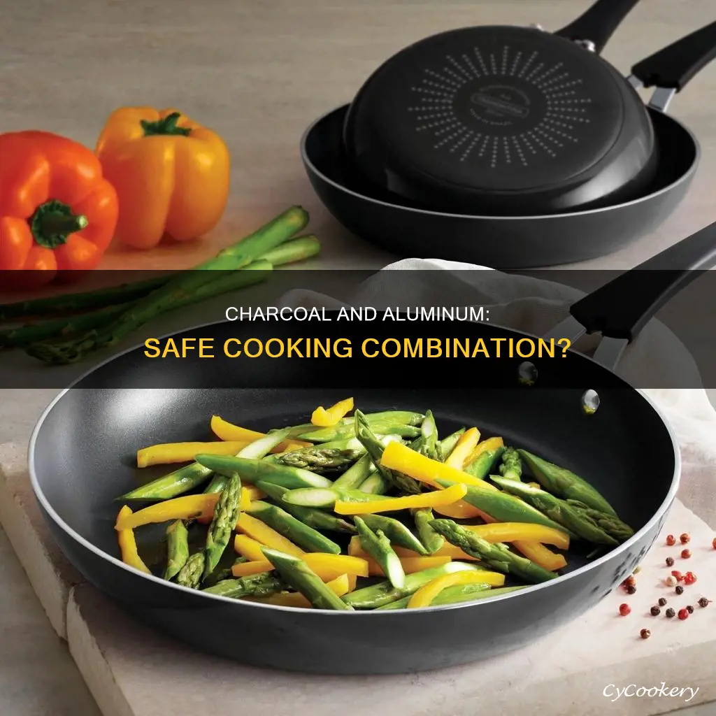 can I put charcoal in aluminum pan