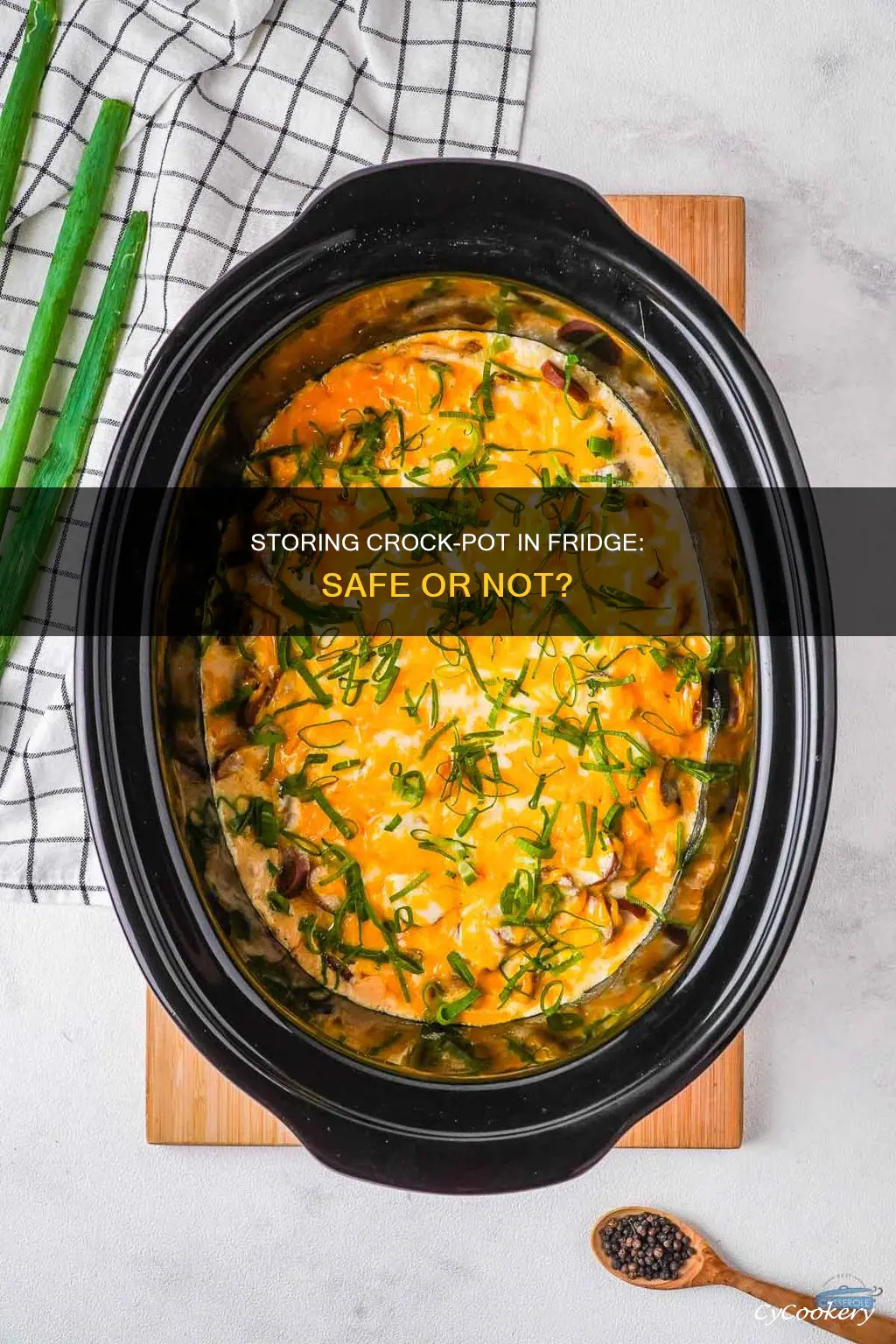 can I put crock pot in fridge before cooking