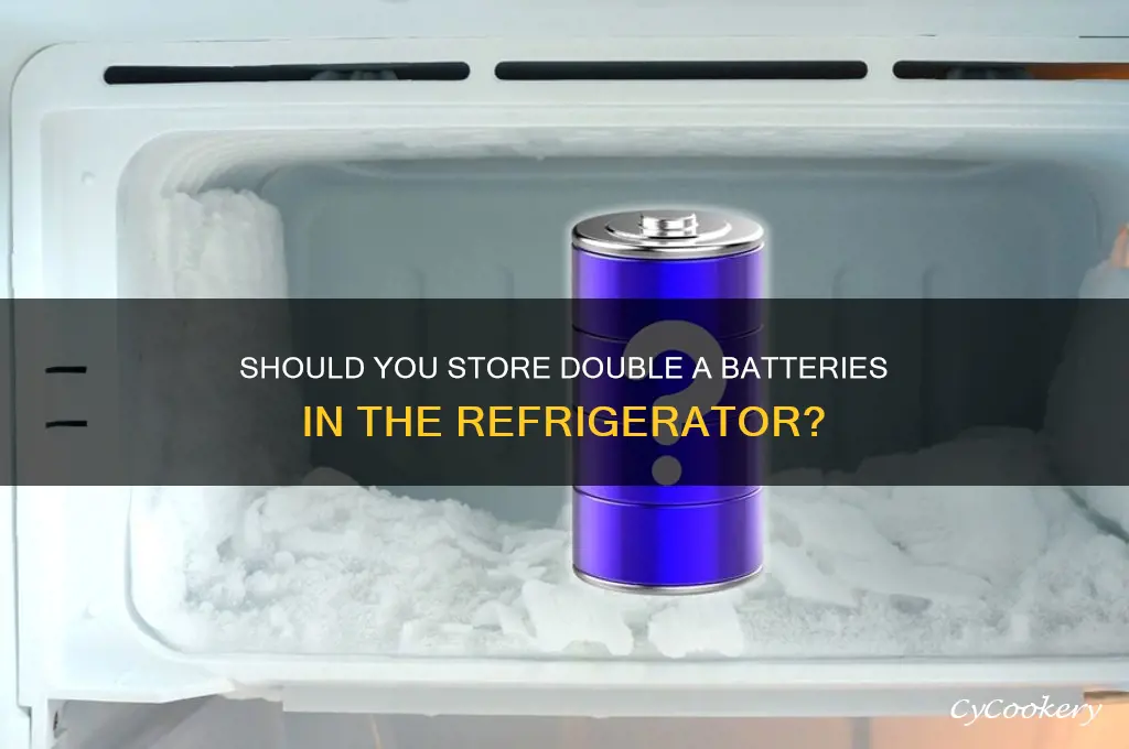 can i put double a batteries in the refrigerator