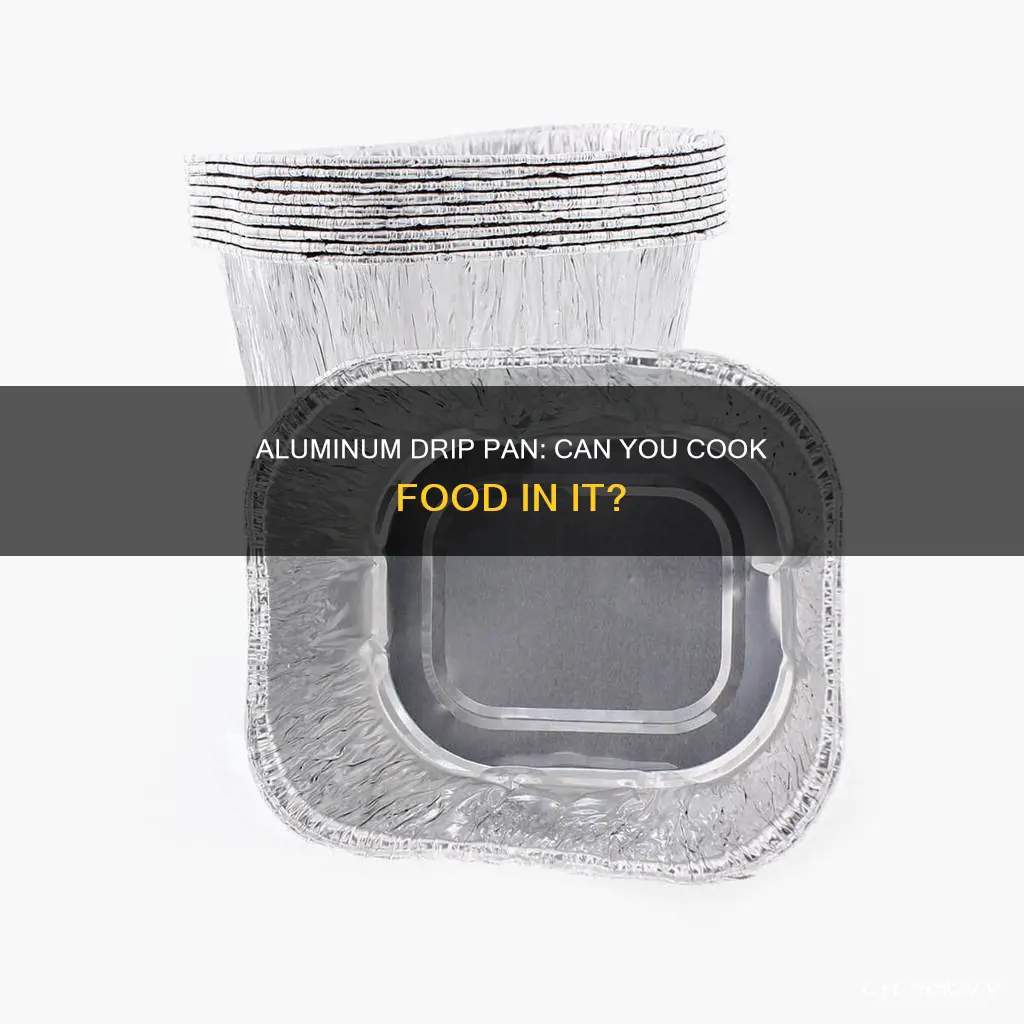 can I put food in the weber aluminum drip pan