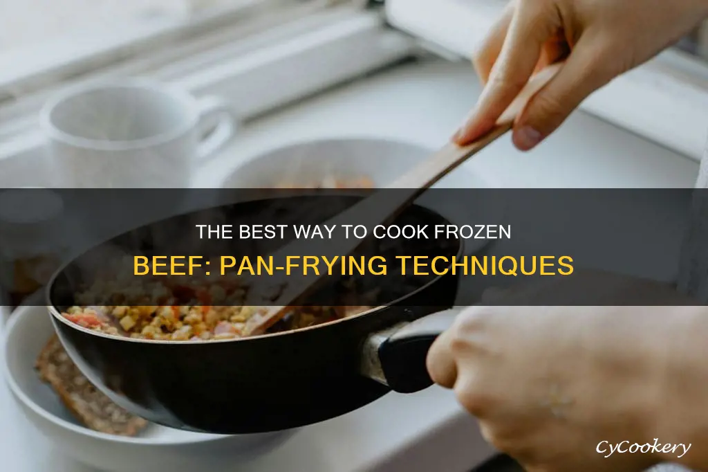 can I put frozen beef in a pan