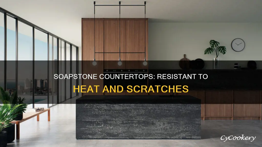 can I put hot pans on soapstone countertop
