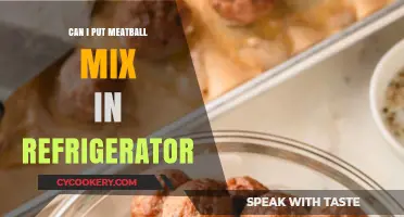 Refrigerating Meatball Mix: Tips for Safe Storage and Freshness