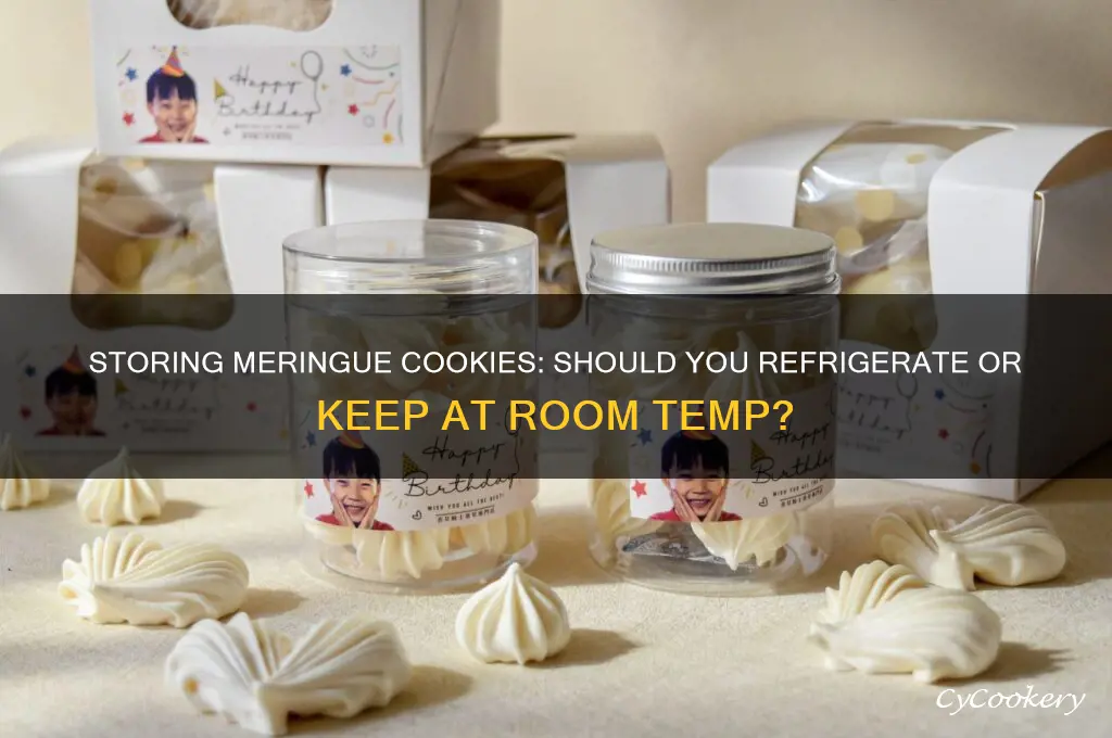 can i put meringue cookies in the refrigerator