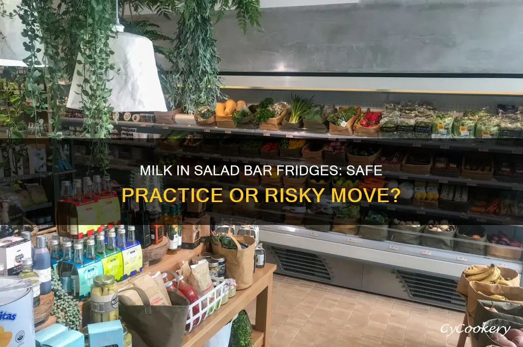 can i put milk on salad bar refrigerator