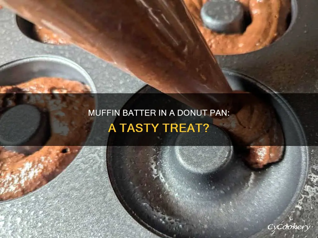 can I put muffin batter in a dnout pan