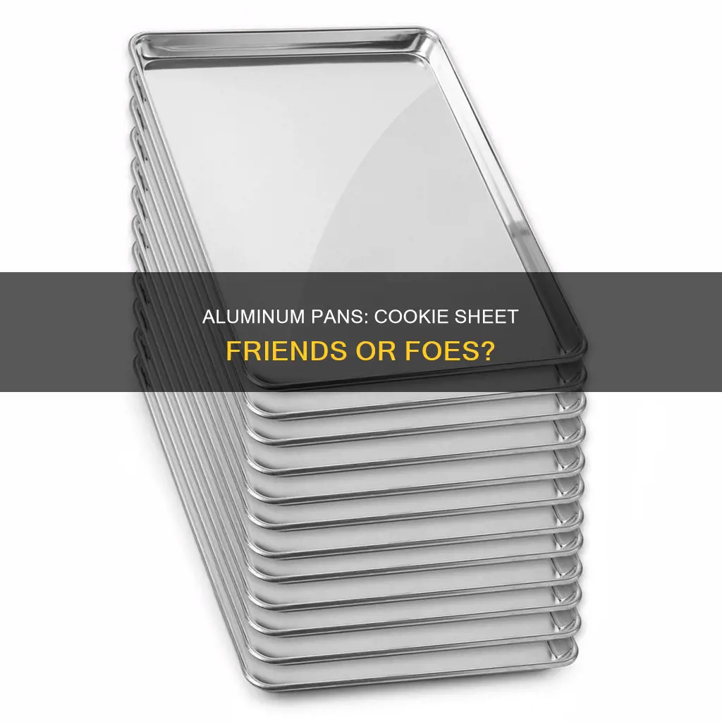 can I put my aluminum pan on a cookie sheet