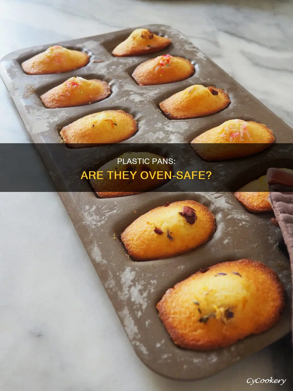 can I put pans with plastic bits in oven