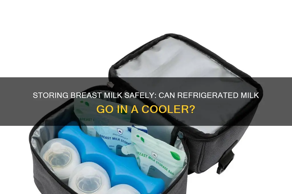 can i put refrigerated breast milk in a cooler