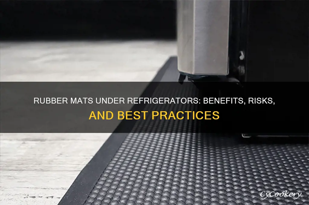 can i put rubber matters under a refrigerator