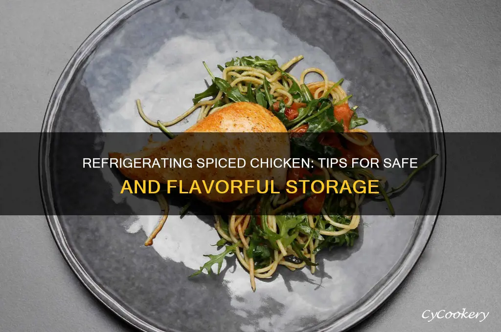 can i put spiceson chicken and refrigerate ite