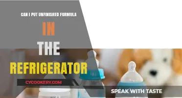 Storing Unfinished Formula: Refrigeration Tips for Safety and Freshness